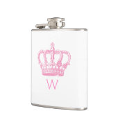 Klassische rosa Prinzessin Crown Flachmann (Links)