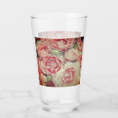 Klassische rosa Rose Glas (Rückseite)
