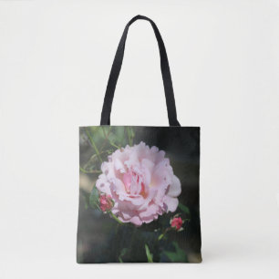 Klassische rosa Rose schöne Natur Kunst Foto Tasche