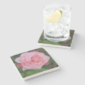 Klassische Rosa Steinuntersetzer (Seitenansicht)