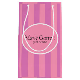 Klassische rosa Streifen Kleine Geschenktüte