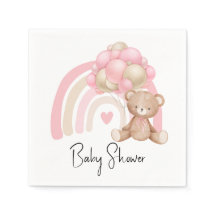 Klassische Rosa Teddybär Babydusche