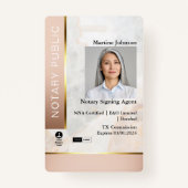 Klassische Rosa- und Goldmarmor, kundenspezifische Ausweis (Vorderseite)