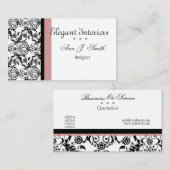 Klassische rosafarbene Seitenkollektoren Visitenkarte (Vorne/Hinten)
