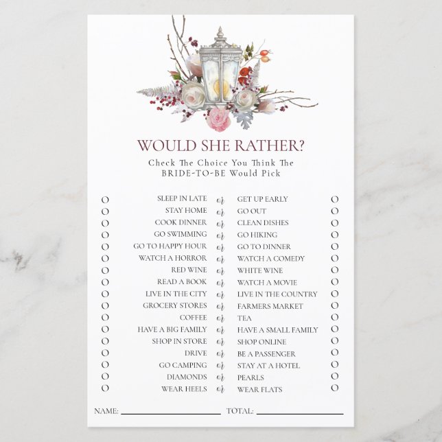 Klassische Rose aus Flora und Lantern Brautparty (Vorderseite)