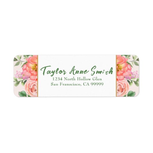 Klassische Rose der Blütenwelt Rücksendeadresse (Vorne)