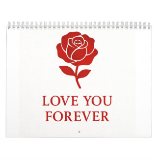 Klassische Rose Ewige Liebe Minimal Romantisch Kalender