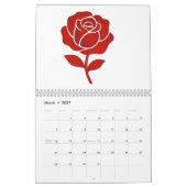 Klassische Rose Ewige Liebe Minimal Romantisch Kalender (Mär 2027)
