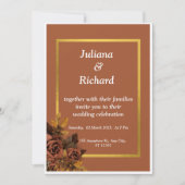 Klassische Rose für Hochzeiten im Herbst Einladung (Vorderseite)