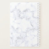 Klassische Rose Gold Glitzer Anker & weißer Marmor Planer (Rückseite)