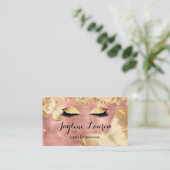 Klassische Rose Gold Lashes und Schmetterlinge Visitenkarte (Stehend Vorderseite)