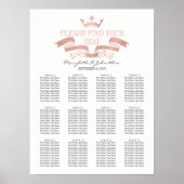 Klassische Rose Gold Wappen Hochzeitssymbole Poster (Vorne)