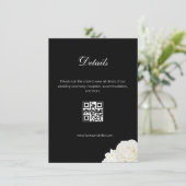 Klassische Rose - Hochzeitskarte Begleitkarte (Stehend Vorderseite)