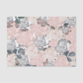 Klassische Rose in Rosa und Schwarz Seidenpapier (Vorderseite)