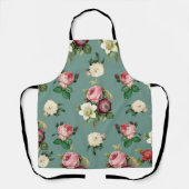 Klassische Rose und Jade Schürze (Vorderseite)