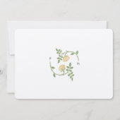 Klassische Rose Weinkarte "Save the Date" Einladung (Rückseite)