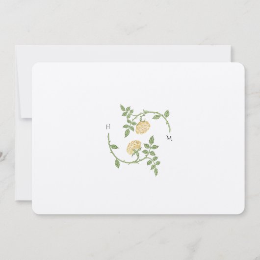 Klassische Rose Weinkarte "Save the Date" Einladung (Rückseite)