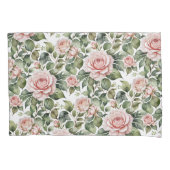 Klassische Rosen & Blätter Kissenbezug (Vorderseite)