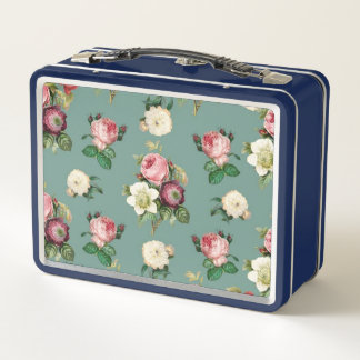 Klassische Rosen und Jade Metall Brotdose