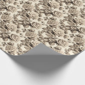 Klassische Rosenblüte Geschenkpapier (Ecke)