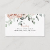 Klassische Rosenblütenschenkammer Begleitkarte (Vorderseite)