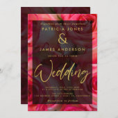 Klassische Rosenüberlagerungen Einladung (Vorne/Hinten)