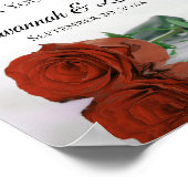Klassische Rost Orange Rose Geschenke & Karten Hoc Poster (Ecke)