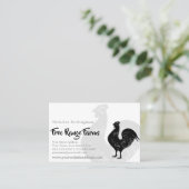 Klassische Roster-Geflügelfarm oder Restaurant Visitenkarte (Stehend Vorderseite)