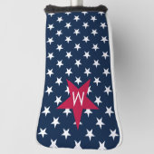 Klassische Rot-Blau-Monogramm-Sterne Golf Headcover (Rotieren 90)