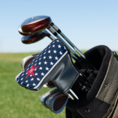 Klassische Rot-Blau-Monogramm-Sterne Golf Headcover (In Situ)