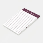 Klassische Rot-Braun-Linde Personalisiert Post-it Klebezettel (angewinkelt)