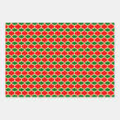 Klassische Rot-Grün- und Gold-Urlaubsmuster Geschenkpapier Set (Vorderseite 3)