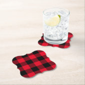 Klassische Rot und Schwarz Buffalo Kariert Untersetzer (Vor Ort)