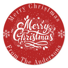 Klassische Rot und Weiß Custom Frohe Weihnachten