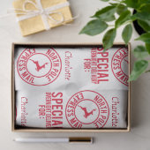 Klassische Rot- und Weißnamen aus Nordpol Seidenpapier (Geschenk)