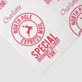 Klassische Rot- und Weißnamen aus Nordpol Seidenpapier (Ausschnitt)