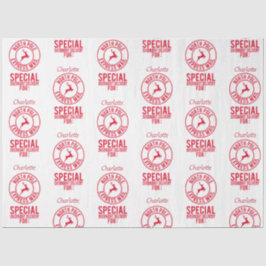 Klassische Rot- und Weißnamen aus Nordpol Seidenpapier