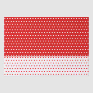 Klassische Rot-Weiß-Farben, Niedliches Herzmuster Seidenpapier