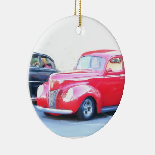 Klassische rote Autoverzierung Keramik Ornament (Rechts)