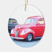 Klassische rote Autoverzierung Keramik Ornament (Links)