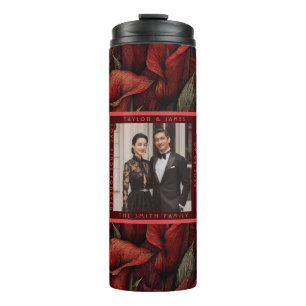 Klassische rote Calla-Lilien-Themen-Rustico-Hochze Thermosbecher