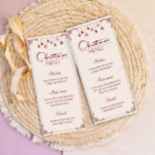 Klassische Rote Creme Weihnachtskarte Einladung