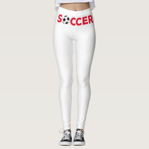 Klassische rote Fußballtypografie Fett Sports Fan  Leggings