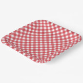 Klassische rote Gingham-Papierplatten Pappteller (Gewinkelt)