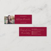 Klassische rote Klasse für Abschluss Foto Telefonnummerkarte (Vorne/Hinten)