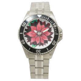 KLASSISCHE ROTE POINSETTIA Uhr