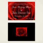 Klassische Rote Rose Save the Date Karte (Vorne & Hinten)