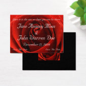 Klassische Rote Rose Save the Date Karte (Schreibtisch)