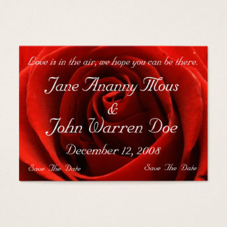 Klassische Rote Rose Save the Date Karte