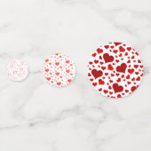 Klassische rote, schwarze und weiße Herzen Liebe Konfetti (Vorderseiten)